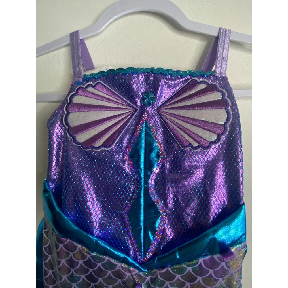 Teetot & Co Mermaid Princess Costume Dress Purple Turquoise Kids Size 3-4